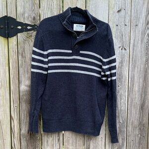 Urban Pipeline Navy Gray Striped Mock Neck Sweater Sz Small